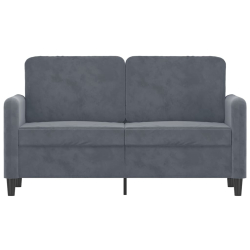 Sofa 2-osobowa, ciemnoszary, 120 cm, tapicerowana aksamitem