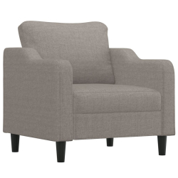 3-częściowy komplet wypoczynkowy z poduszkami, taupe, tkanina
