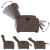 Rozkładany fotel pionizujący, elektryczny, brązowy, ekoskóra