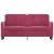 Sofa 2-osobowa, winna czerwień, 140 cm, tapicerowana aksamitem