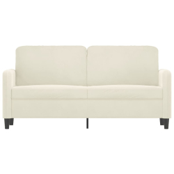 Sofa 2-osobowa, kremowy, 140 cm, tapicerowana aksamitem