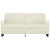 Sofa 2-osobowa, kremowy, 140 cm, tapicerowana aksamitem