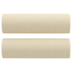3-osobowa sofa z poduszkami, kremowa, 180 cm, tkanina