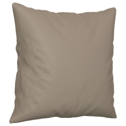 2-osobowa sofa z poduszkami, kolor taupe, 140 cm, mikrofibra
