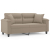 2-osobowa sofa z poduszkami, kolor taupe, 140 cm, mikrofibra