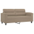 2-osobowa sofa z poduszkami, kolor taupe, 140 cm, mikrofibra