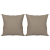 2-osobowa sofa z poduszkami, kolor taupe, 140 cm, mikrofibra