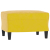 3-osobowa sofa z podnóżkiem, żółta, 180 cm, aksamit