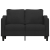 Sofa 2-osobowa, czarna, 120 cm, tapicerowana tkaniną