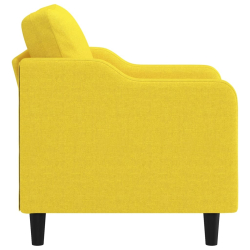Fotel, jasnożółty, 60 cm, obity tkaniną