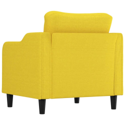 Fotel, jasnożółty, 60 cm, obity tkaniną