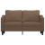 Sofa 2-osobowa, brązowa, 140 cm, tapicerowana tkaniną
