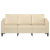 3-osobowa sofa, kremowa, 180 cm, tapicerowana tkaniną