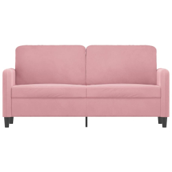 Sofa 2-osobowa, różowy, 140 cm, tapicerowana aksamitem
