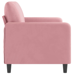 Sofa 2-osobowa, różowy, 140 cm, tapicerowana aksamitem