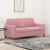 Sofa 2-osobowa, różowy, 140 cm, tapicerowana aksamitem