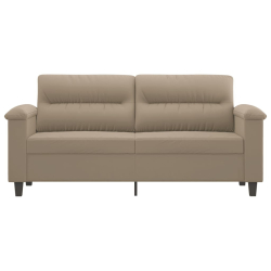 Sofa 2-osobowa, taupe, 140 cm, tapicerowana mikrofibrą
