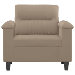 Fotel, kolor taupe, 60 cm, obity mikrofibrą