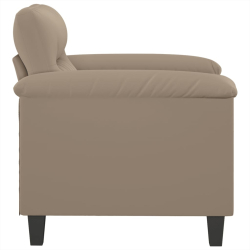Fotel, kolor taupe, 60 cm, obity mikrofibrą