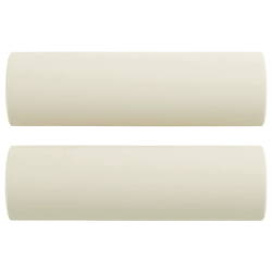 2-osobowa sofa z poduszkami, kremowa, 120 cm, aksamit