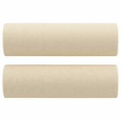 2-osobowa sofa z poduszkami, kremowa, 140 cm, tkanina