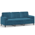 3-osobowa sofa z poduszkami, niebieska, 180 cm, aksamit