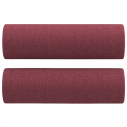 2-osobowa sofa z poduszkami, winna czerwień, 140 cm, tkanina