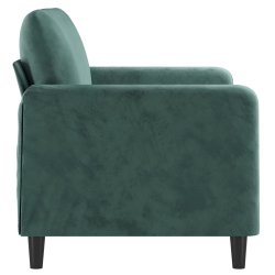 Sofa 2-osobowa, ciemnozielona, 120 cm, tapicerowana aksamitem