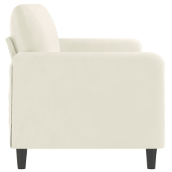 Sofa 3-osobowa, kremowy, 180 cm, tapicerowana aksamitem