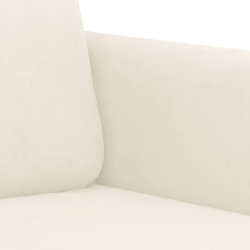 Sofa 3-osobowa, kremowy, 180 cm, tapicerowana aksamitem