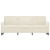 Sofa 3-osobowa, kremowy, 180 cm, tapicerowana aksamitem