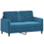 Sofa 2-osobowa, niebieski, 120 cm, tapicerowana aksamitem