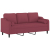 3-osobowa sofa z poduszkami, winna czerwień, 180 cm, tkanina