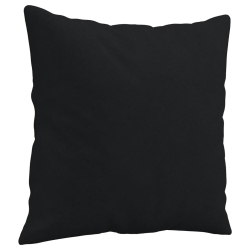 2-osobowa sofa z poduszkami, czarna, 140 cm, mikrofibra
