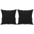 2-osobowa sofa z poduszkami, czarna, 140 cm, mikrofibra