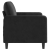 Sofa 2-osobowa, czarna, 120 cm, tapicerowana aksamitem