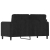 Sofa 2-osobowa, czarna, 120 cm, tapicerowana aksamitem