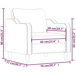 Fotel, ciemnoszary, 60 cm, obity tkaniną