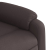 Rozkładany fotel masujący, ciemnobrązowy, obity tkaniną