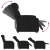 Rozkładany fotel pionizujący, elektryczny, czarny, ekoskóra