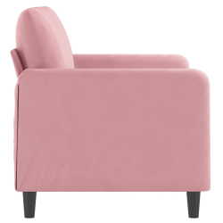 Sofa 2-osobowa, różowy, 120 cm, tapicerowana aksamitem