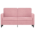 Sofa 2-osobowa, różowy, 120 cm, tapicerowana aksamitem