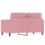 Sofa 2-osobowa, różowy, 120 cm, tapicerowana aksamitem