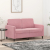 Sofa 2-osobowa, różowy, 120 cm, tapicerowana aksamitem