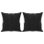 3-osobowa sofa z poduszkami, czarna, 180 cm, aksamit