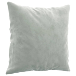 3-osobowa sofa z poduszkami, jasnoszara, 180 cm, aksamit