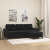 3-osobowa sofa z podnóżkiem, czarna, 180 cm, aksamit