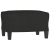 3-osobowa sofa z podnóżkiem, czarna, 180 cm, tkaniną