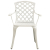Krzesła ogrodowe, 6 szt., odlewane aluminium, białe