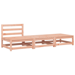 Ogrodowa sofa bez podłokietników, z poduszkami i podnóżkami
